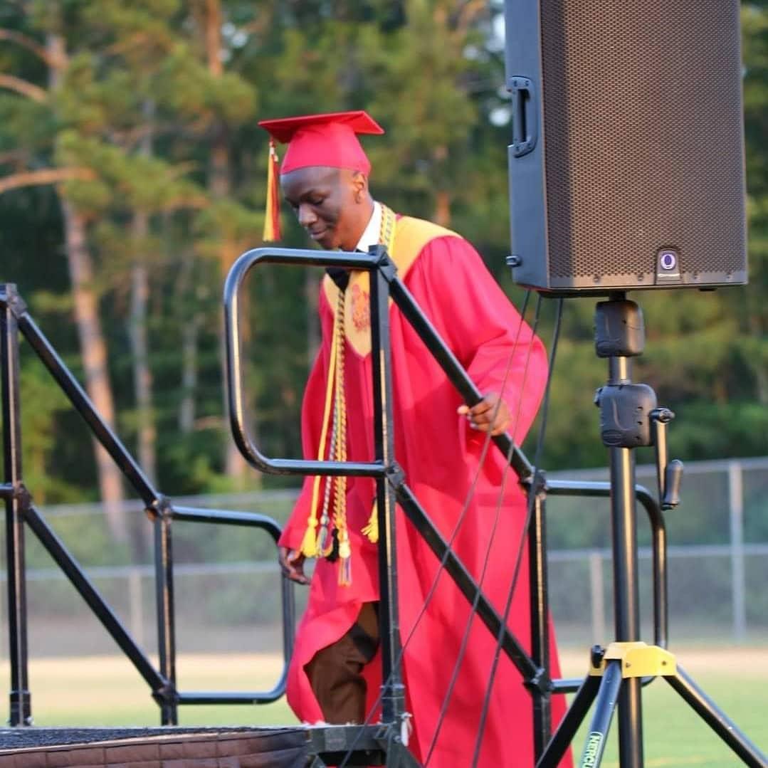 Martavius Dallas at his high school graduation
